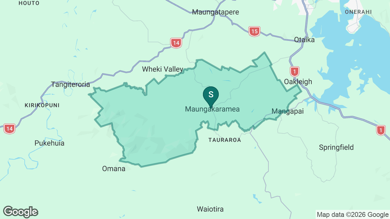 Maungakaramea School static school zone map