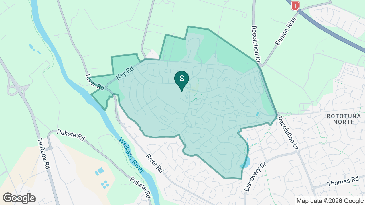 Te Ao Mārama School static school zone map