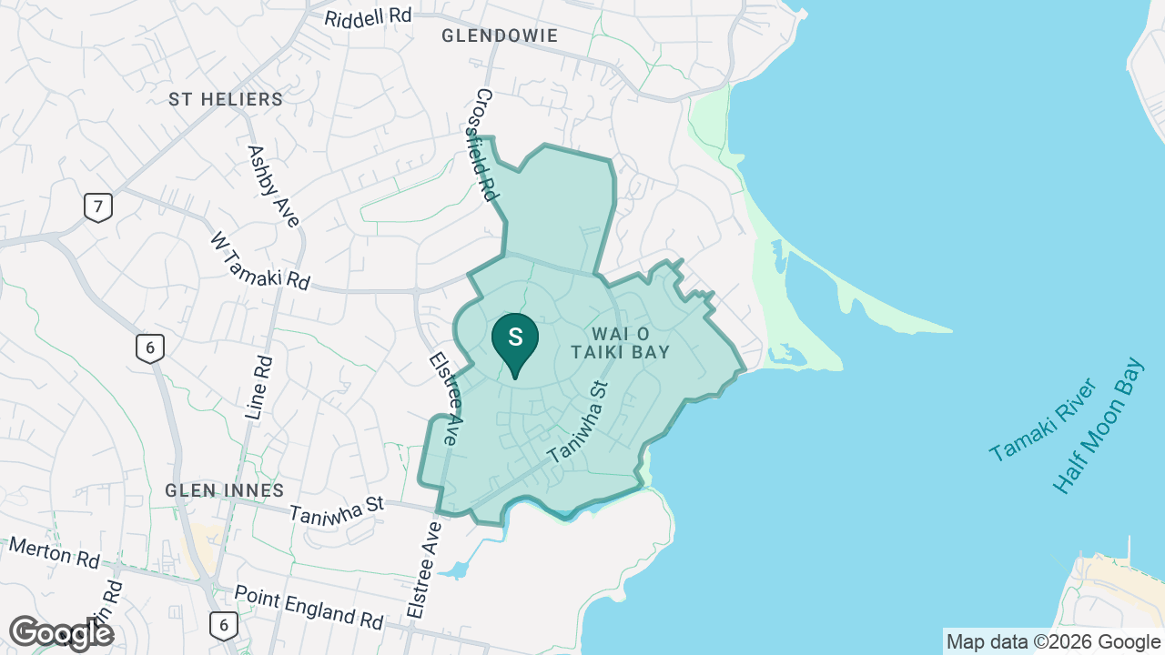 Glenbrae Primary School static school zone map
