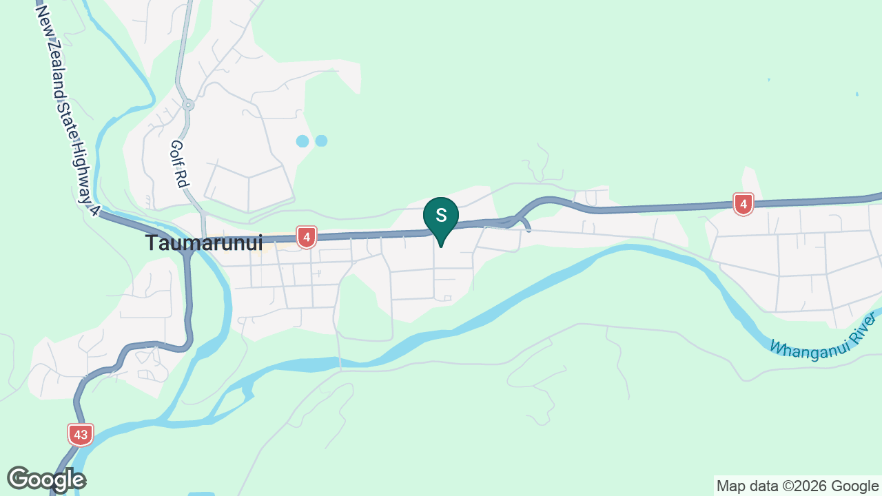 Taumarunui Primary School static school zone map