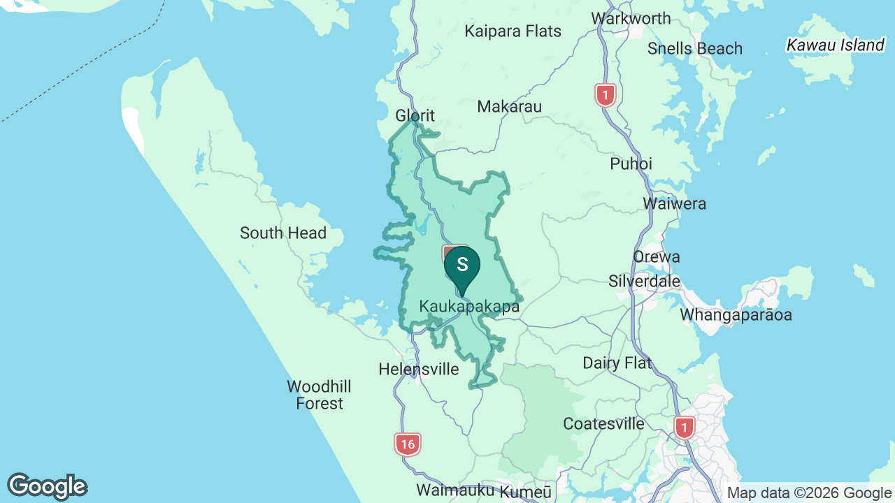 Kaukapakapa School static school zone map