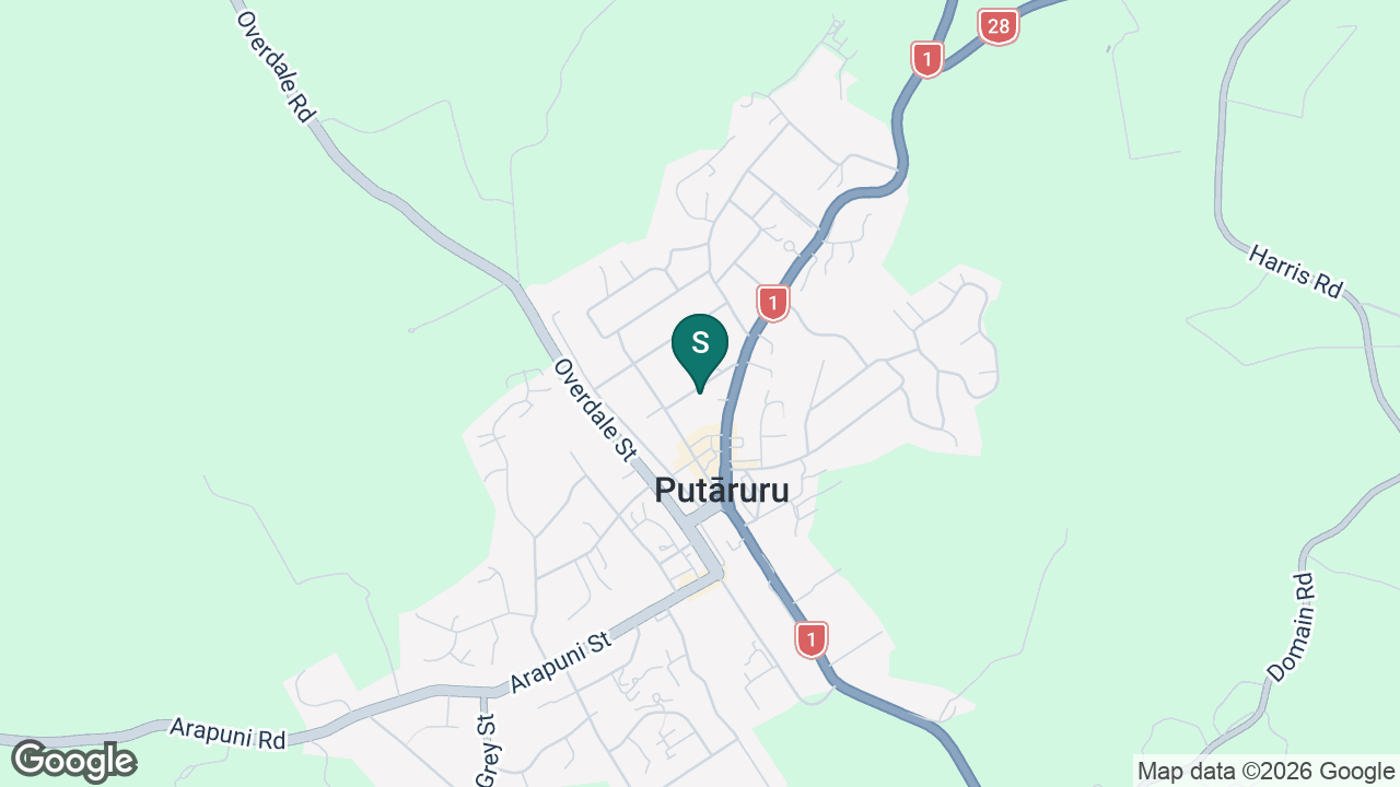 St Mary's Catholic School (Putāruru) static school zone map
