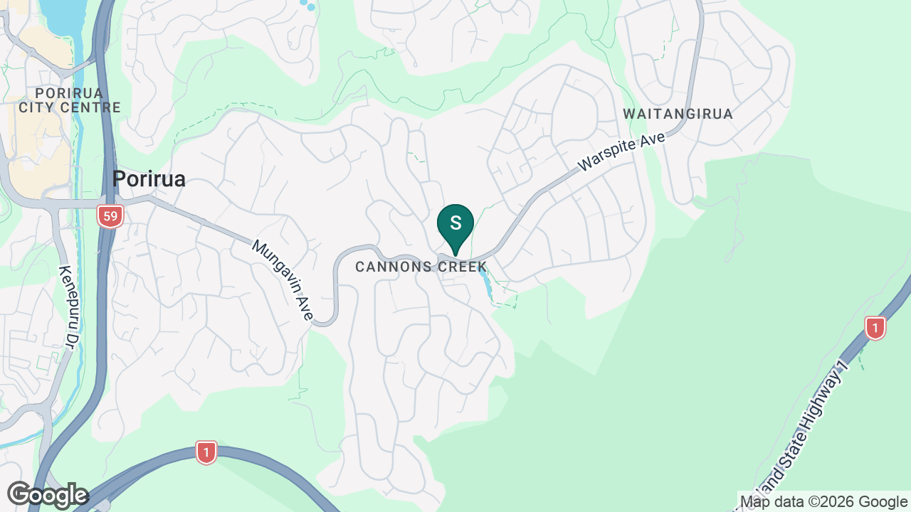 Cannons Creek School static school zone map