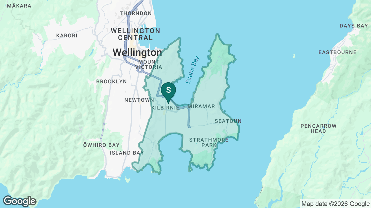 Evans Bay Intermediate static school zone map