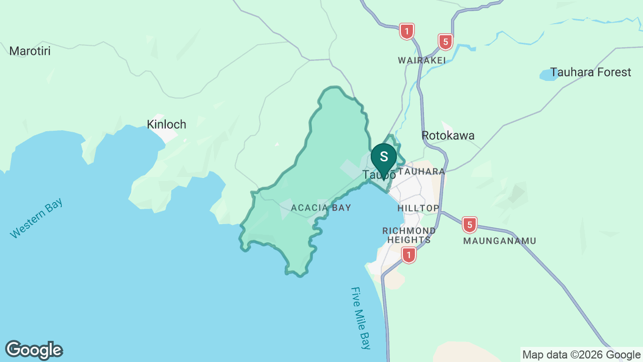 Taupo School static school zone map
