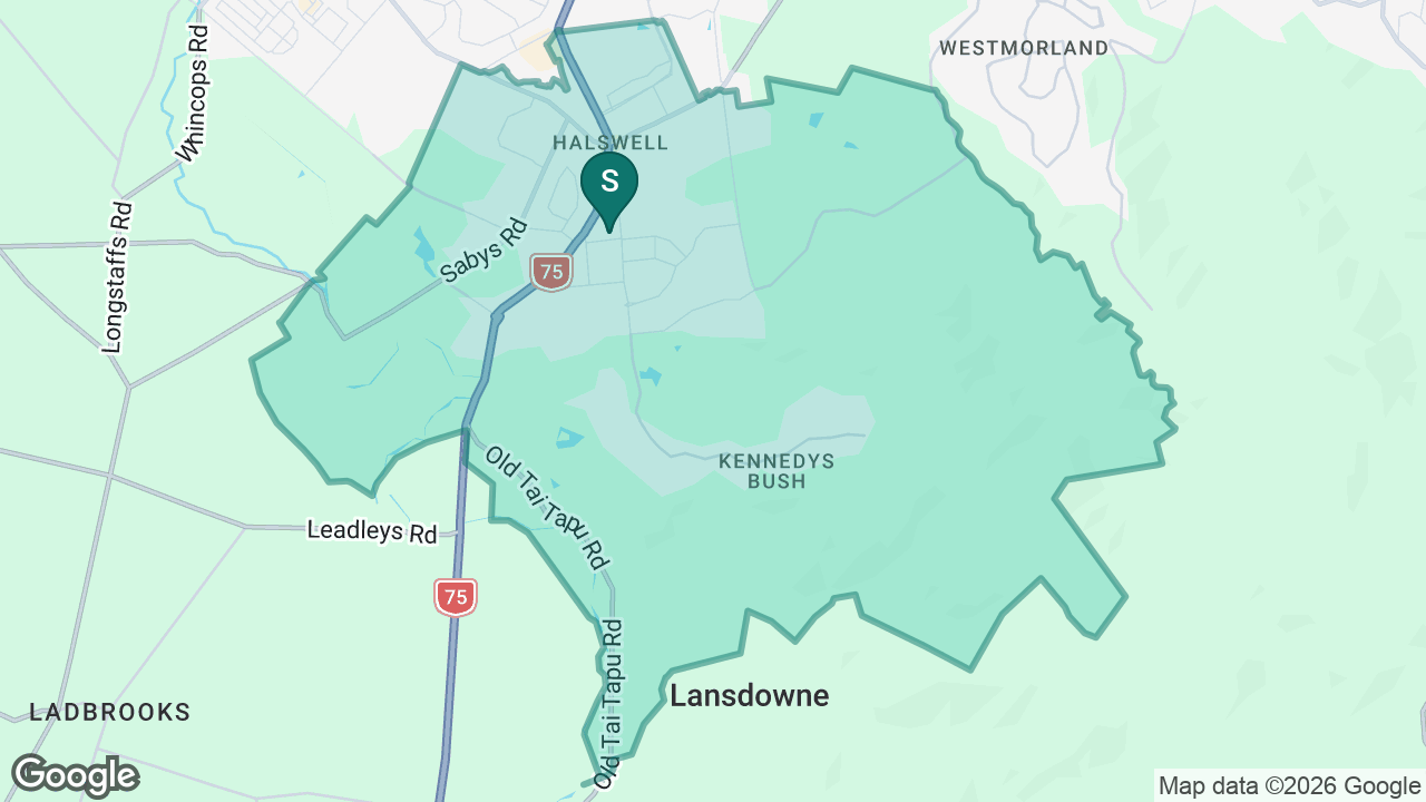 Te Kura o te Tauawa Halswell School static school zone map