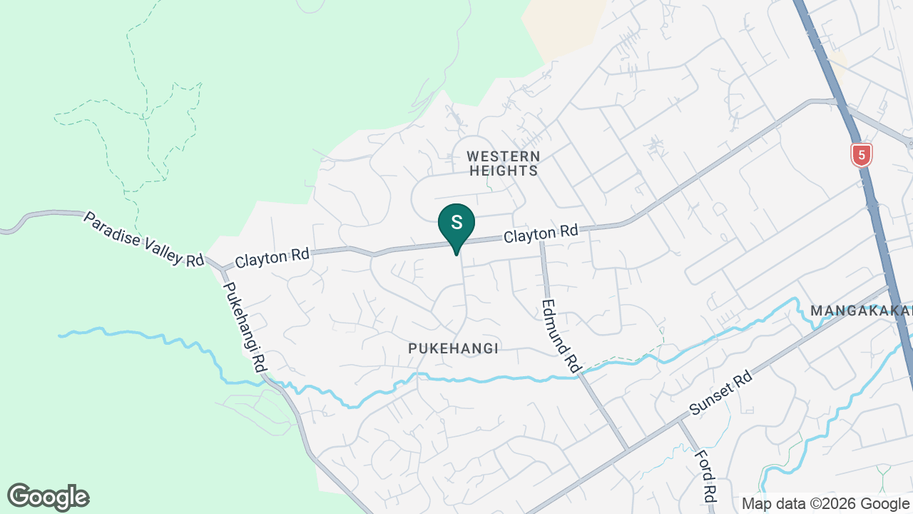 Aorangi School (Rotorua) static school zone map