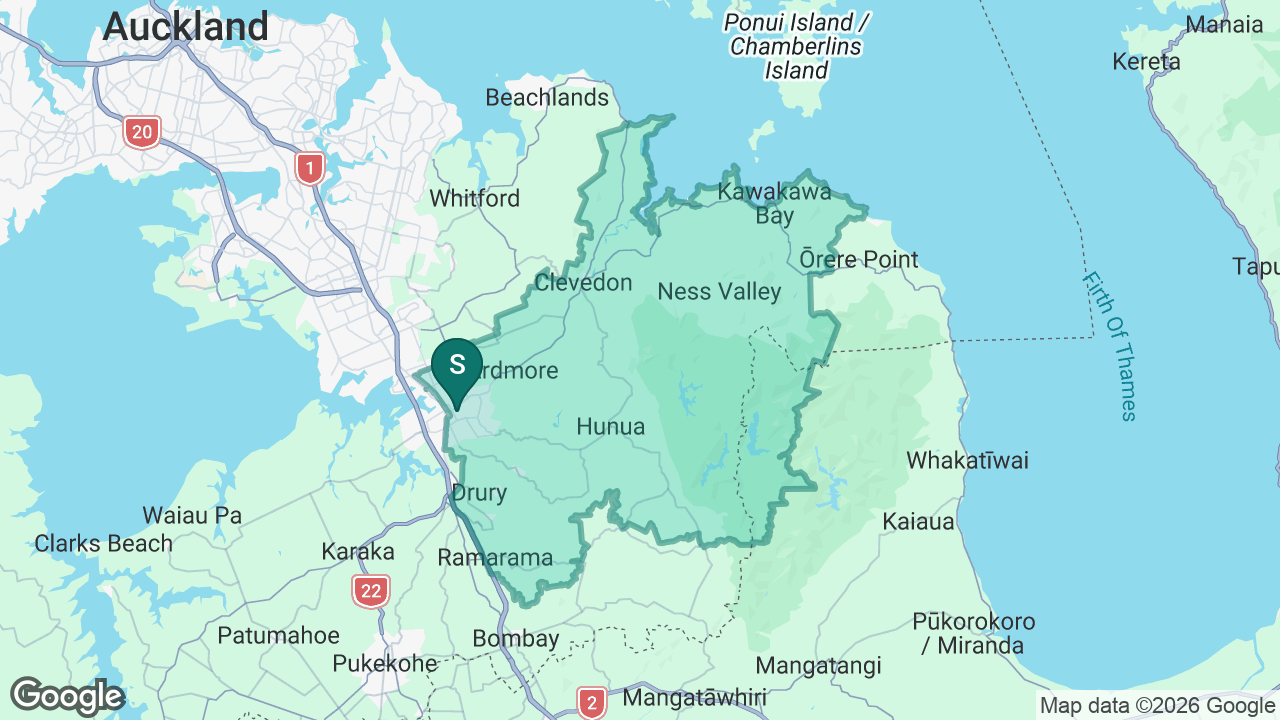 Papakura High School static school zone map