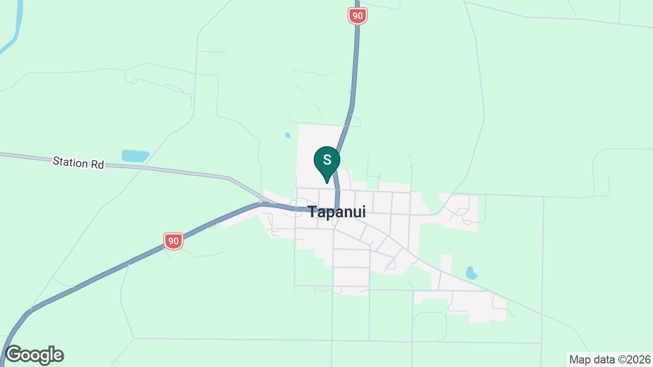 Tapanui School static school zone map
