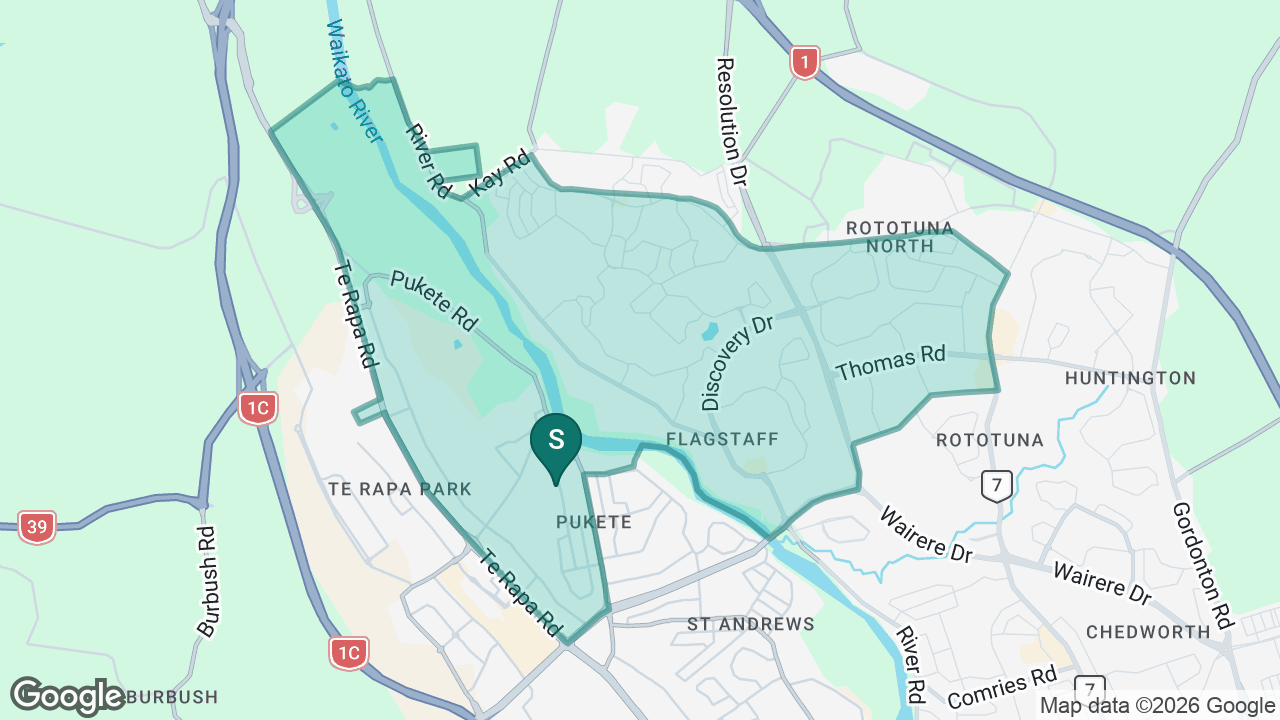 Te Rapa School static school zone map