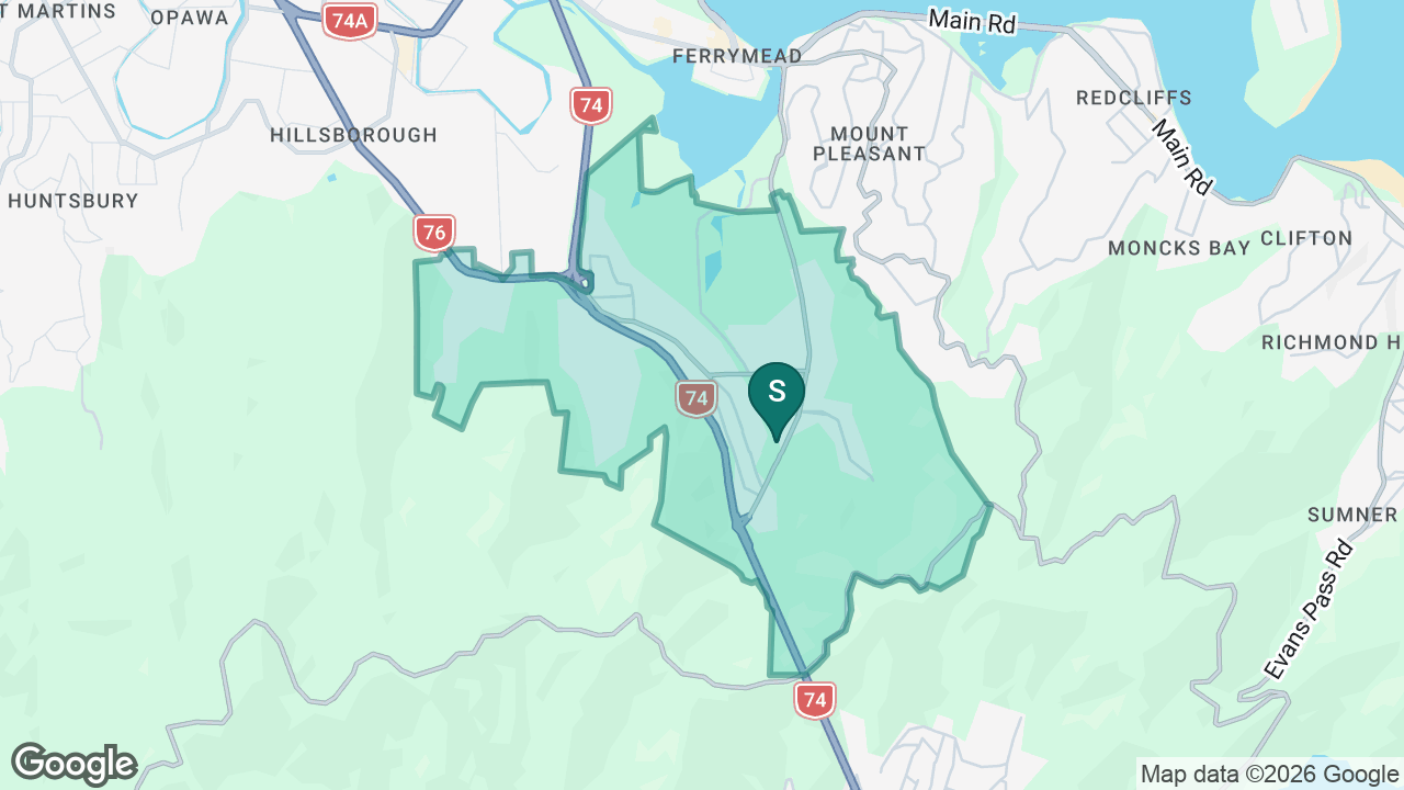 Heathcote Valley School static school zone map