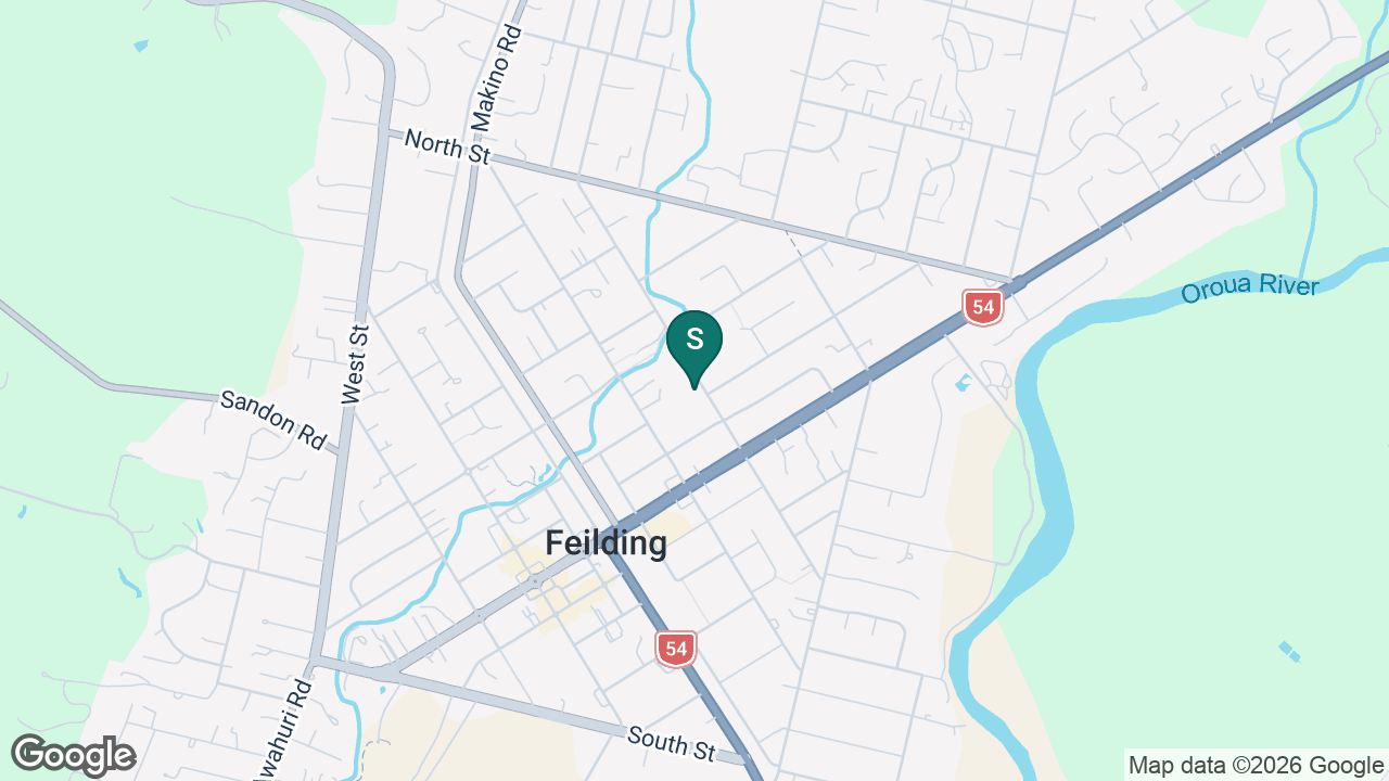 St Joseph's School (Feilding) static school zone map