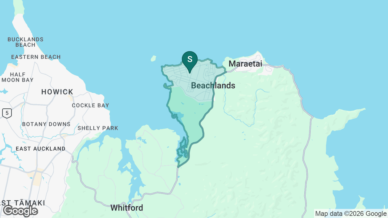Beachlands School static school zone map
