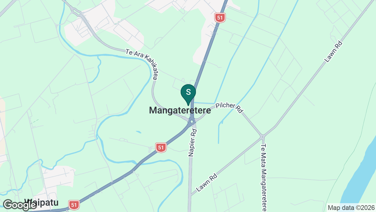 Mangateretere School static school zone map