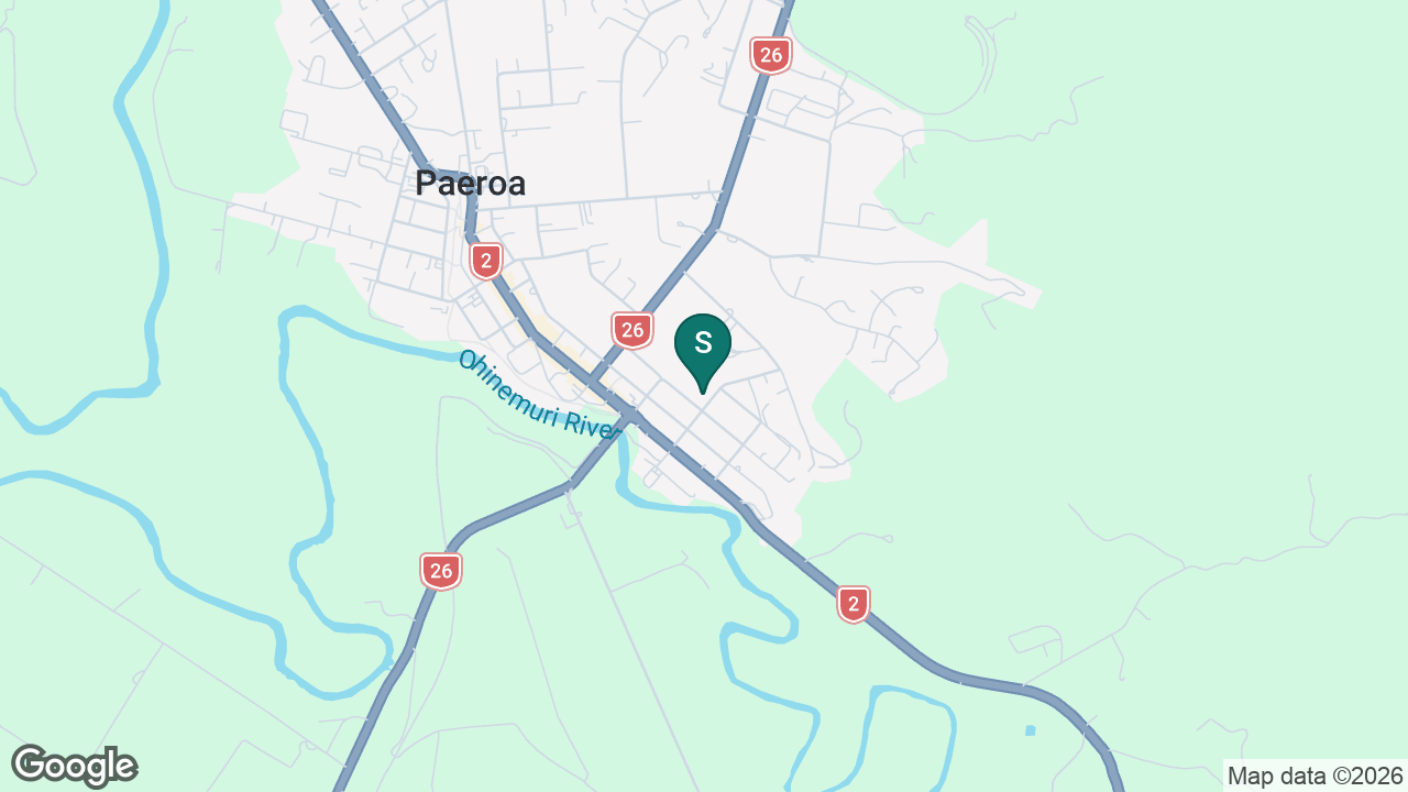 Paeroa Central School static school zone map