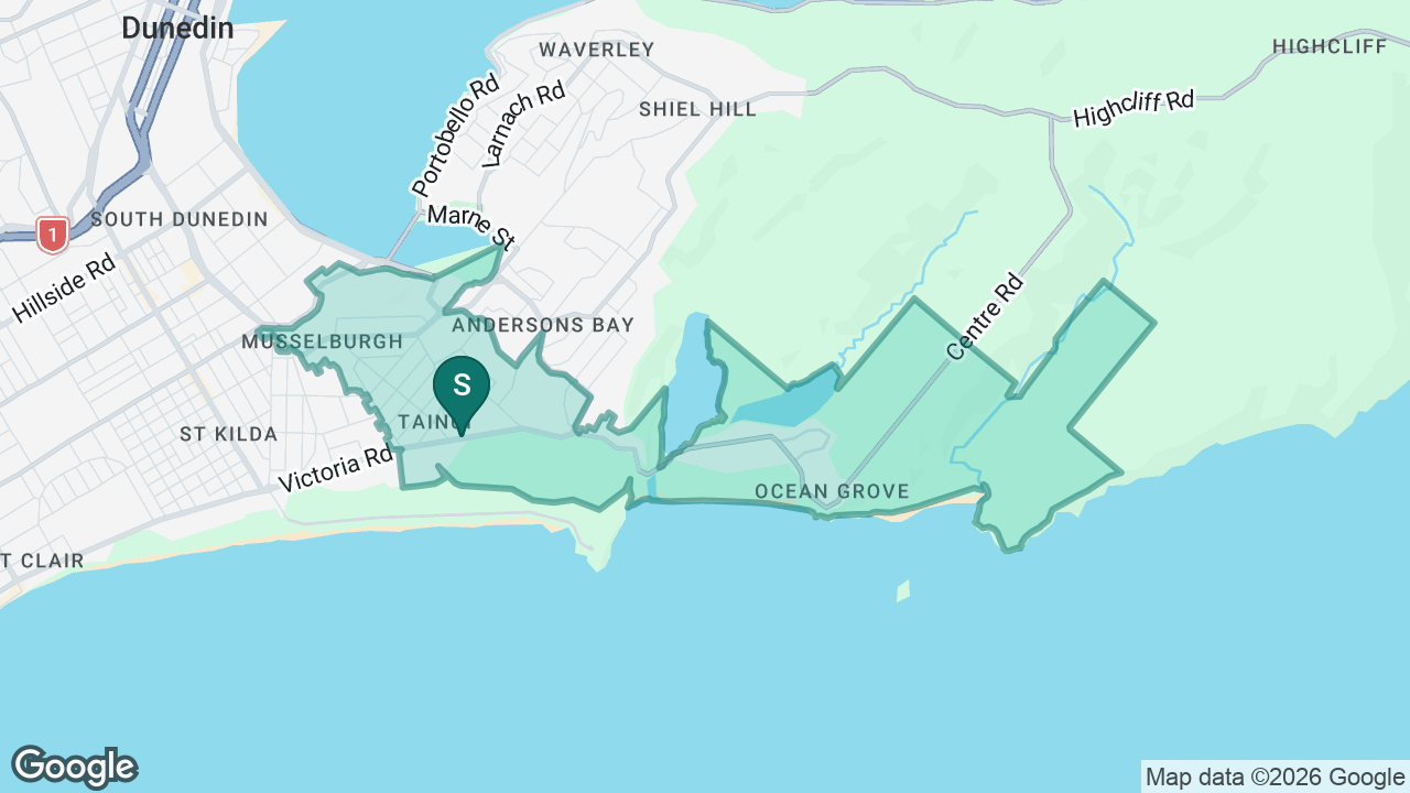 Tainui School static school zone map