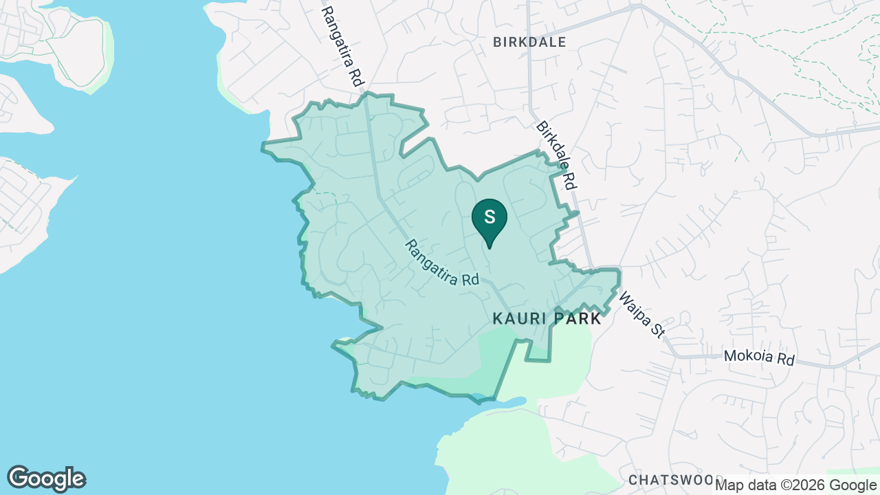 Kauri Park School static school zone map
