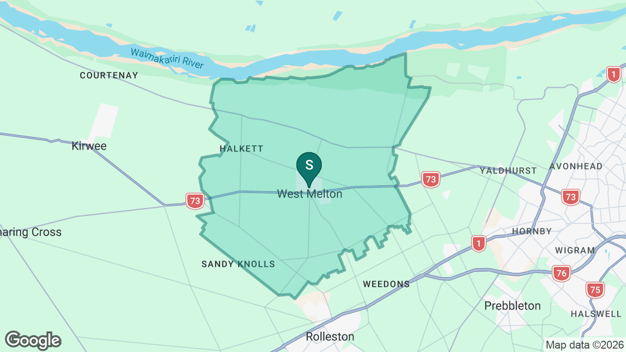 West Melton School static school zone map