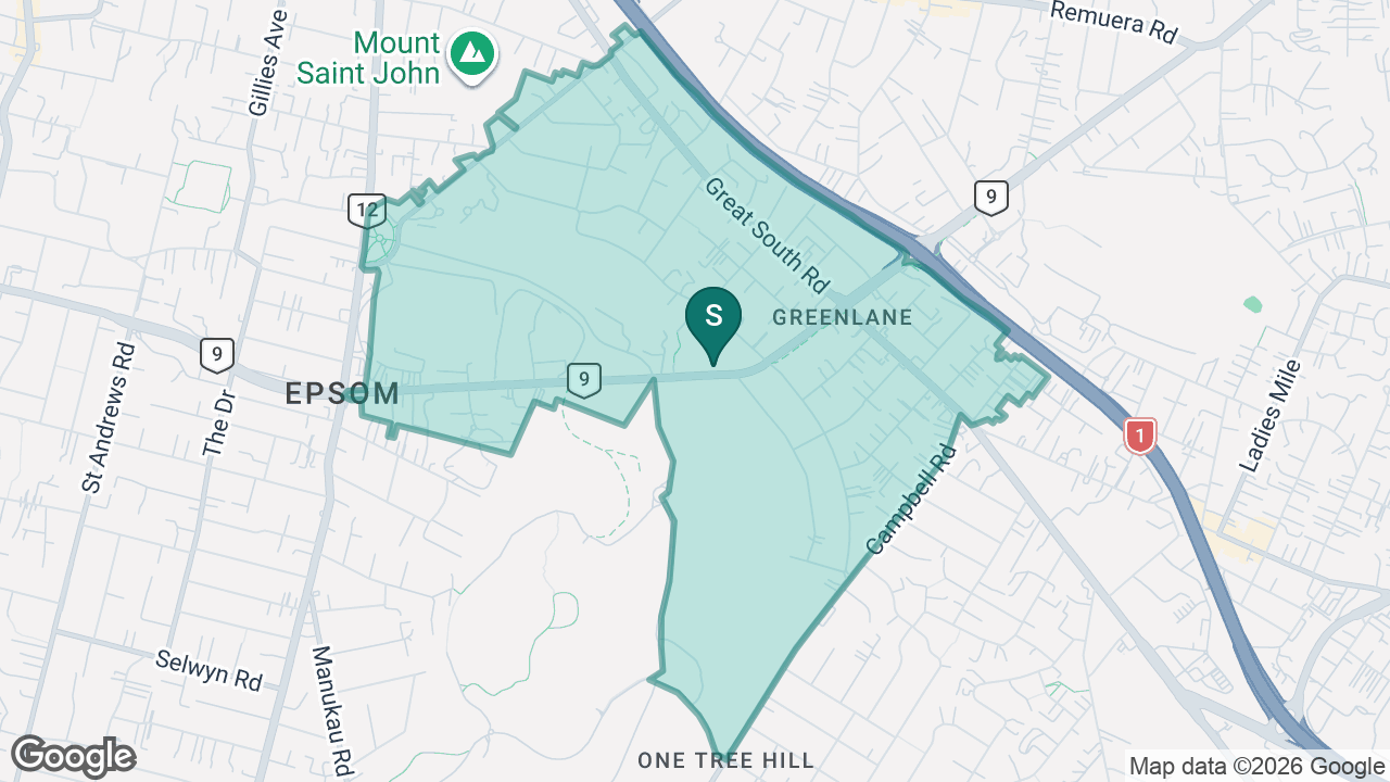 Cornwall Park District School static school zone map