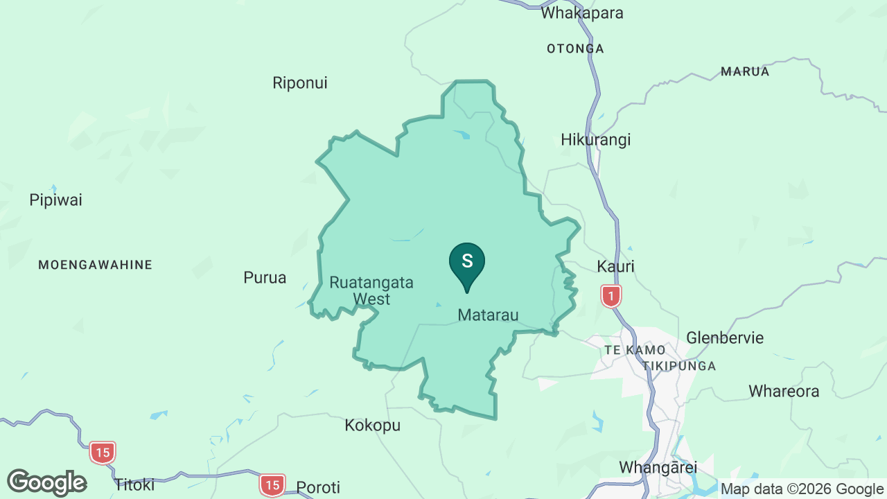 Matarau School static school zone map
