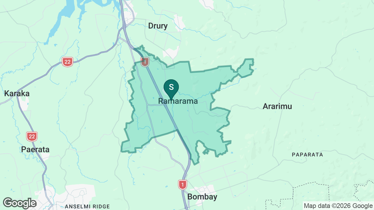 Ramarama School static school zone map