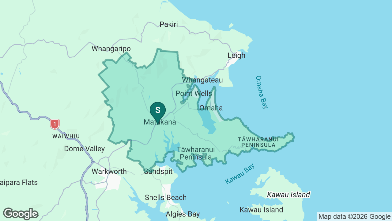 Matakana School static school zone map