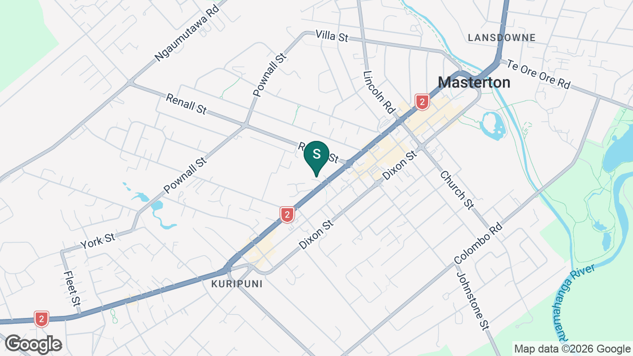 St Patrick's School (Masterton) static school zone map