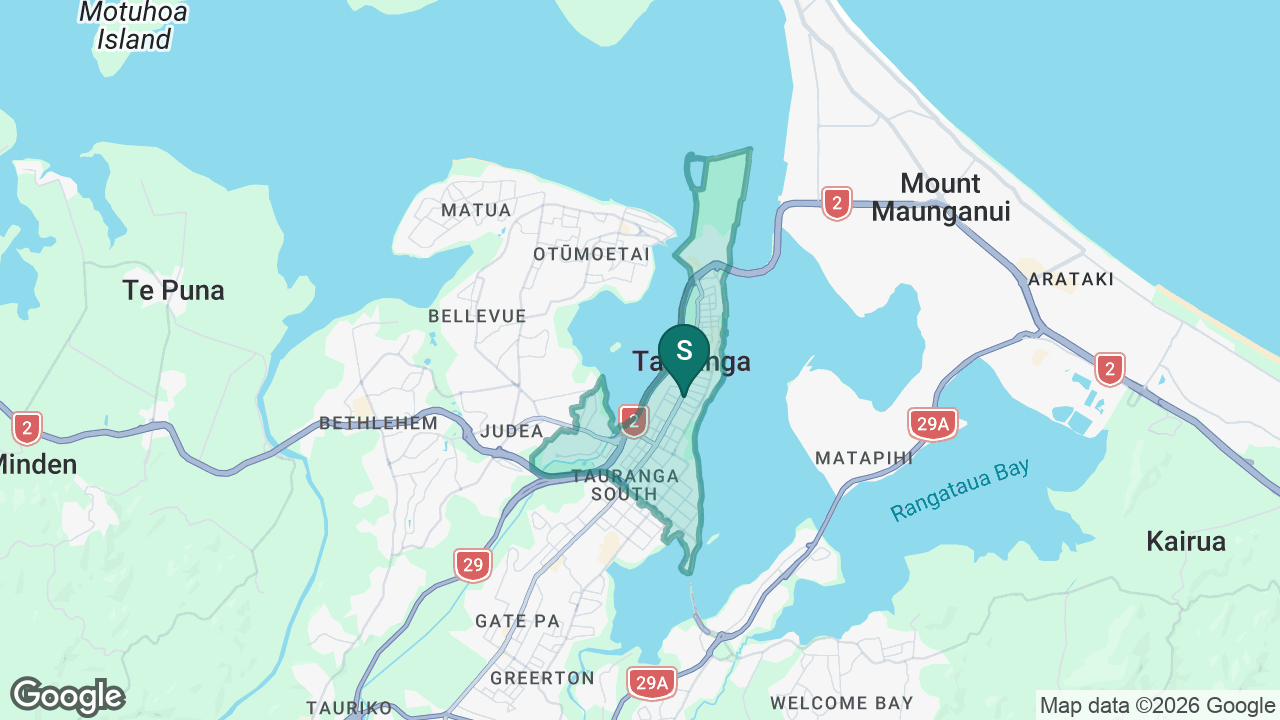 Tauranga Primary School static school zone map