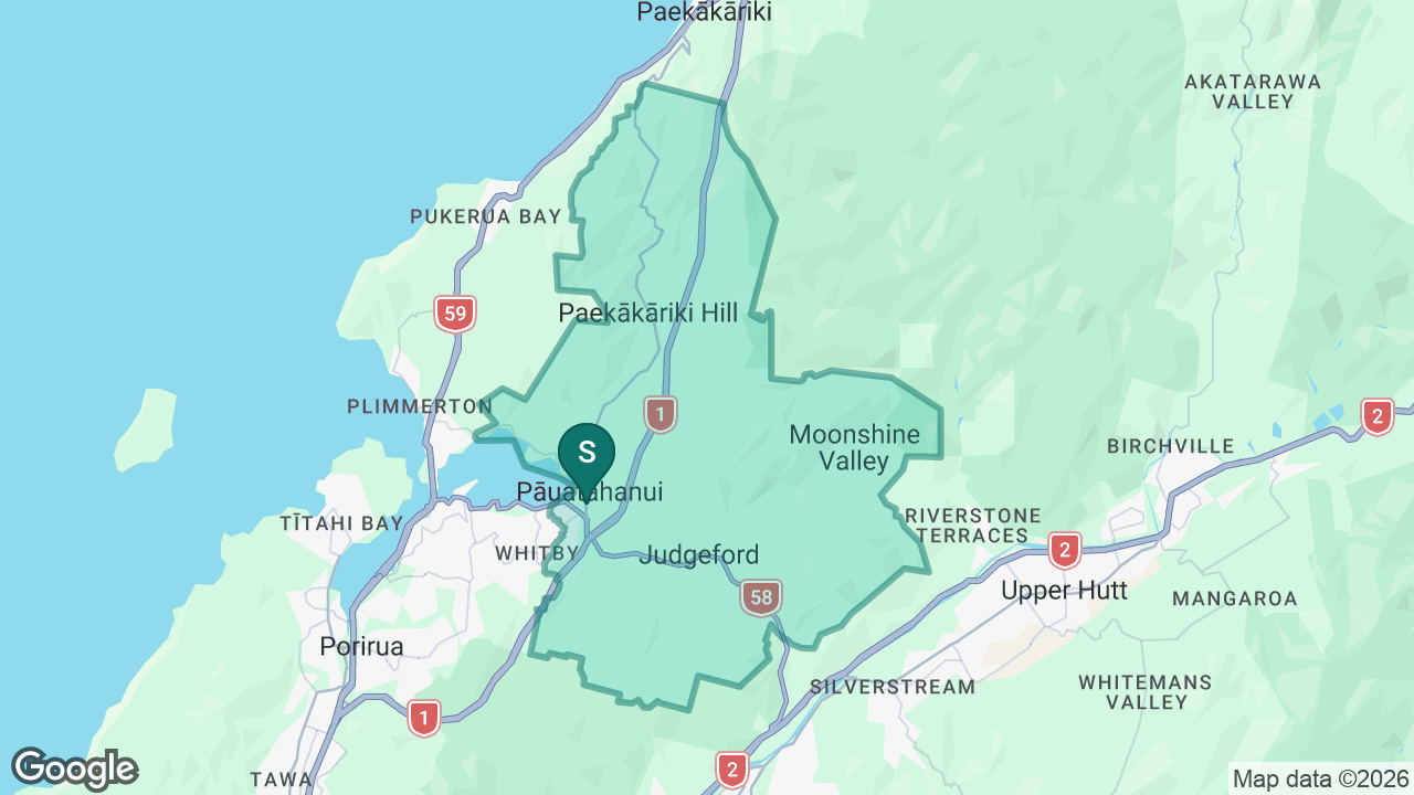 Pauatahanui School static school zone map