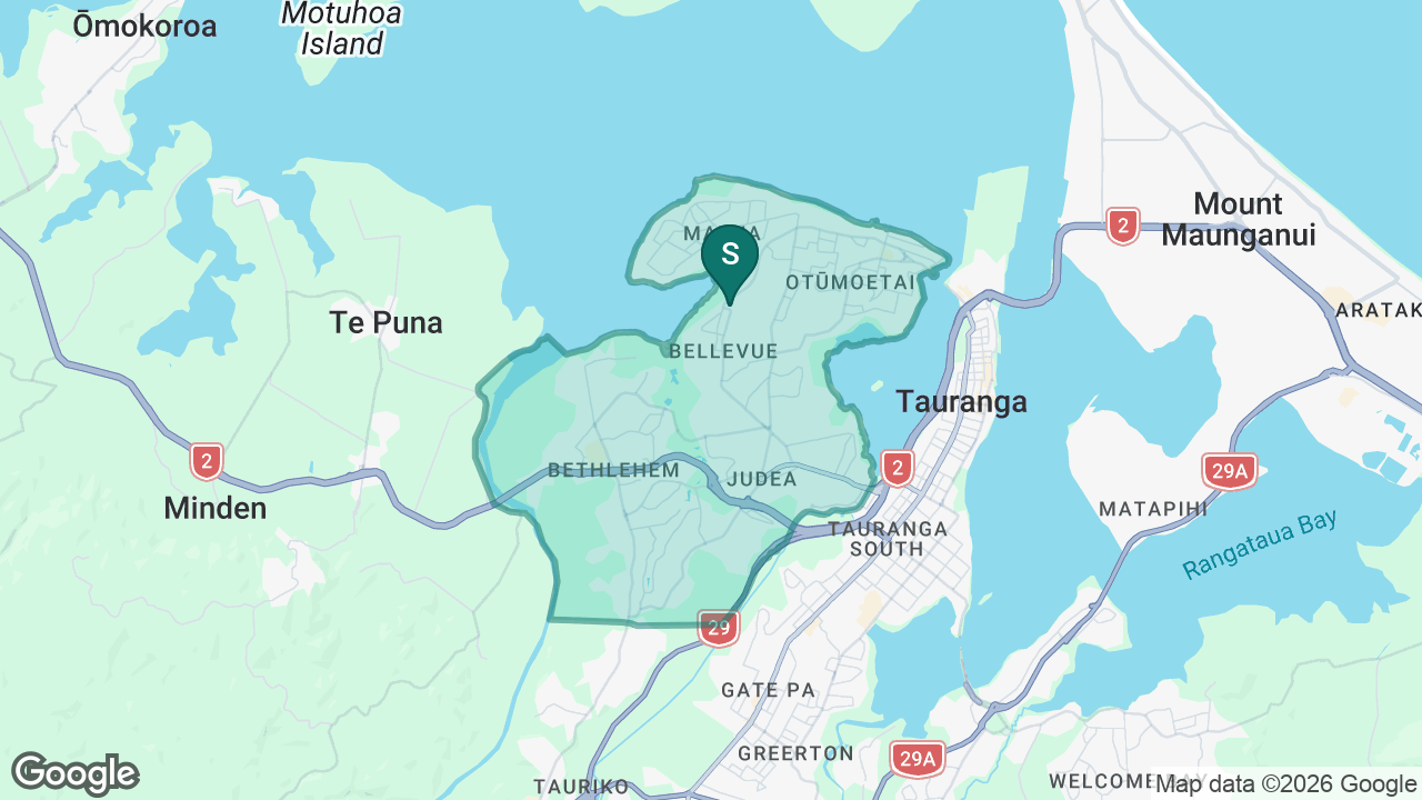 Ōtūmoetai Intermediate static school zone map