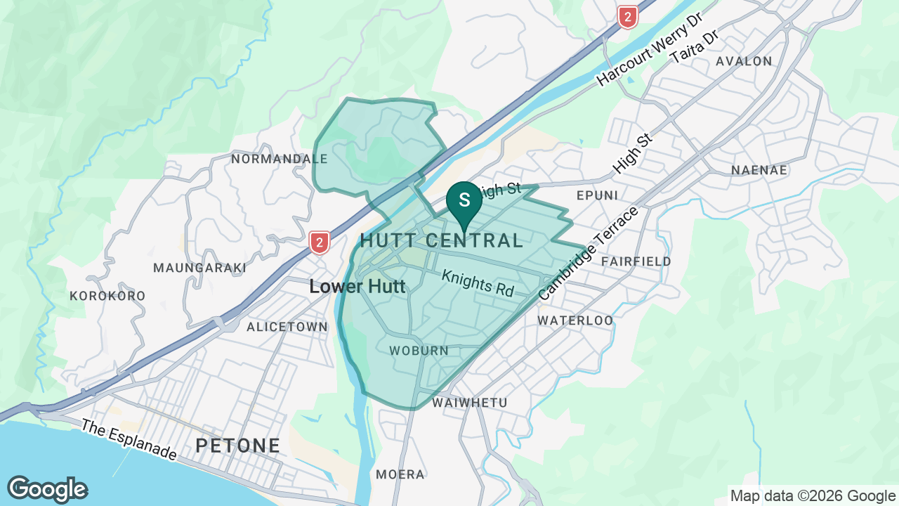 Eastern Hutt School static school zone map