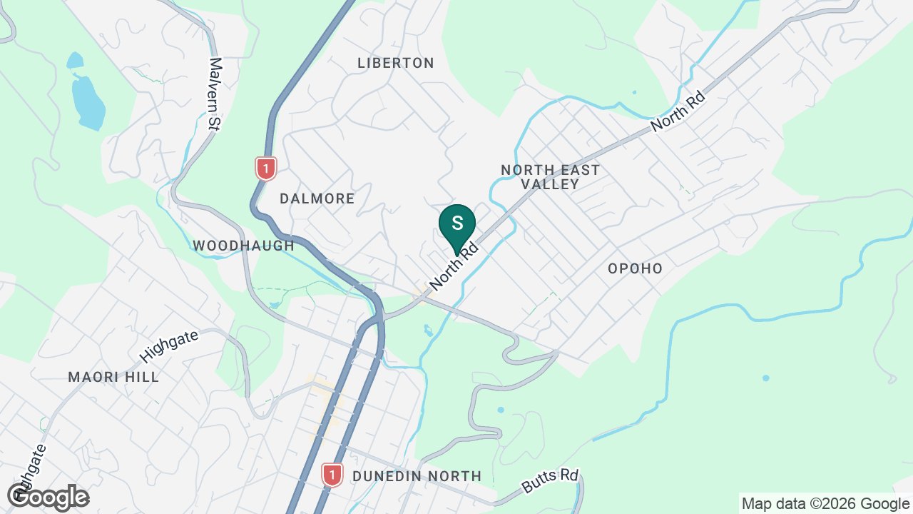 Sacred Heart School (Dunedin) static school zone map