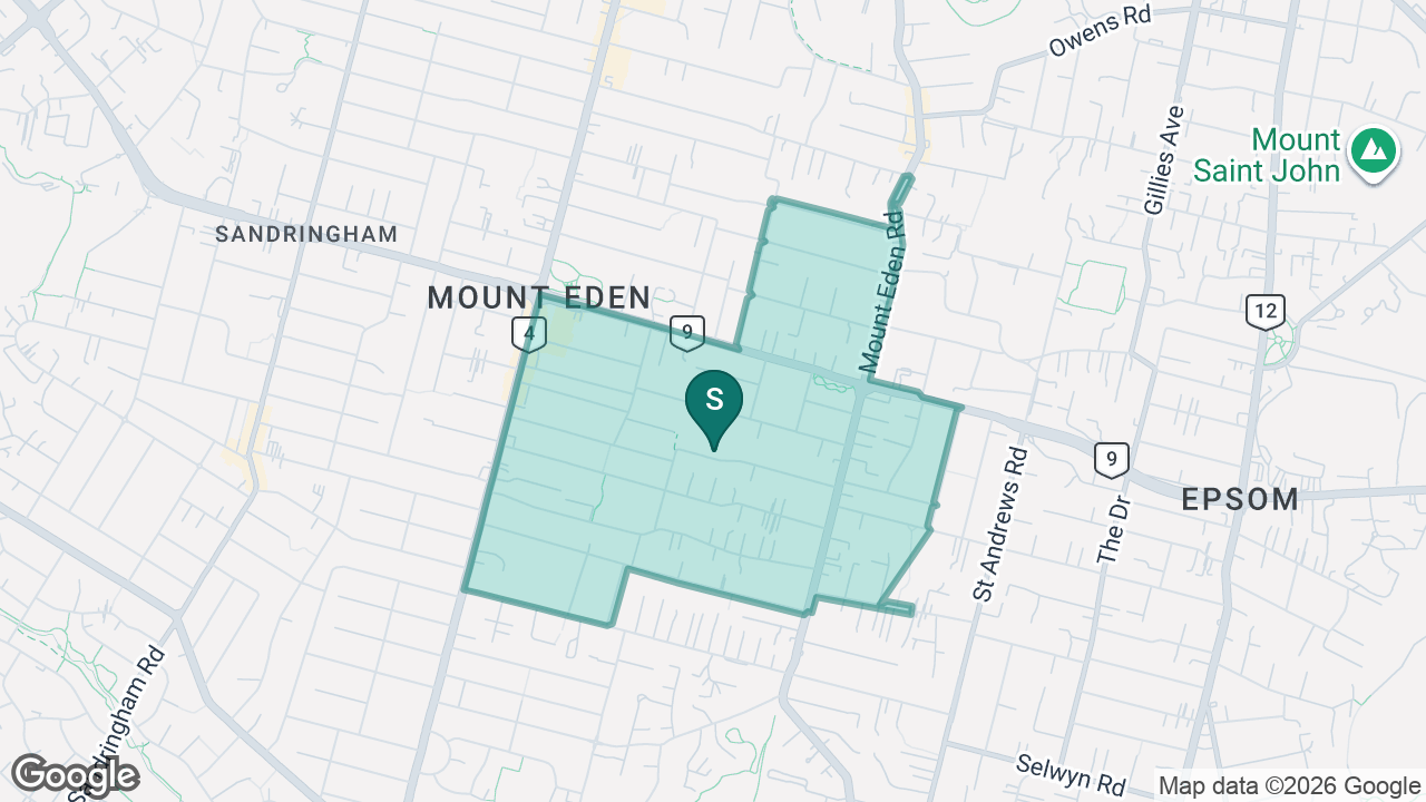 Maungawhau School static school zone map