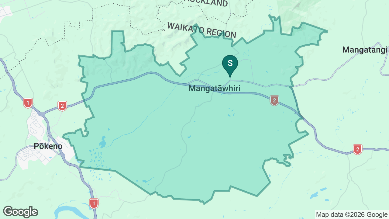 Mangatawhiri School static school zone map