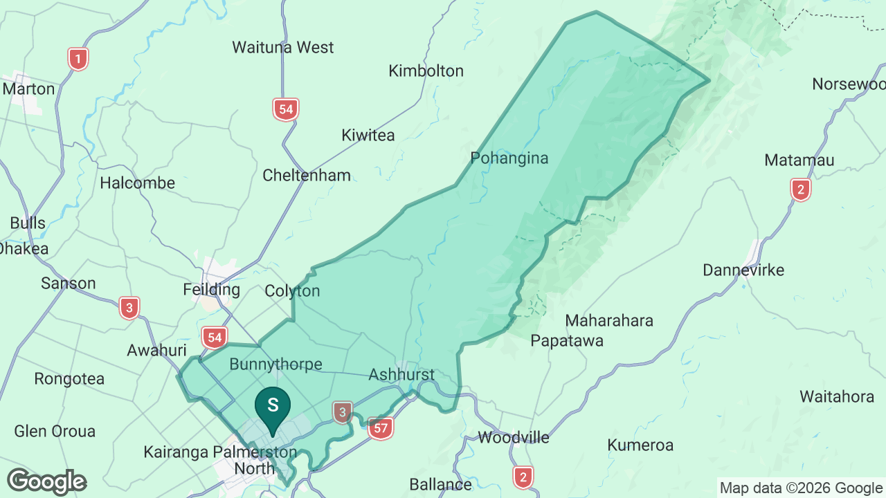 Freyberg High School static school zone map