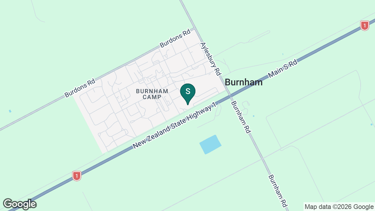 Burnham School - Te Kura o Tiori static school zone map