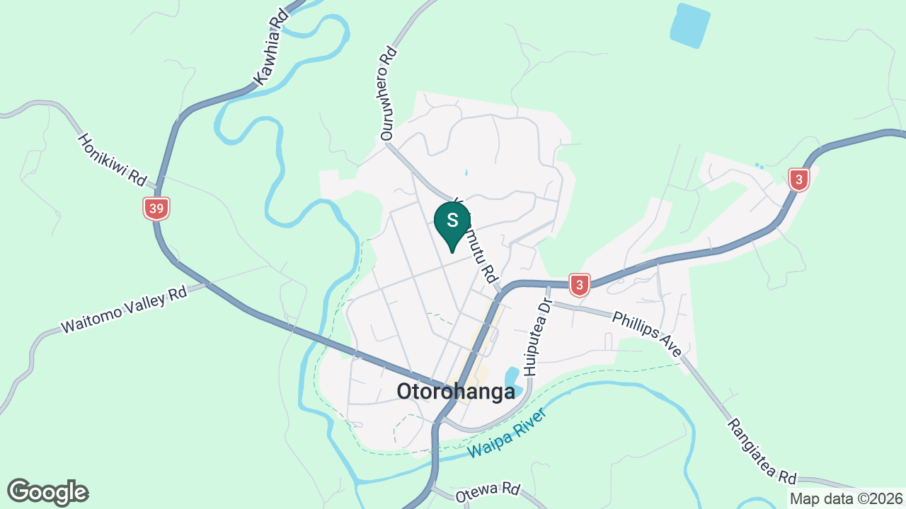 St Mary's Catholic School (Otorohanga) static school zone map
