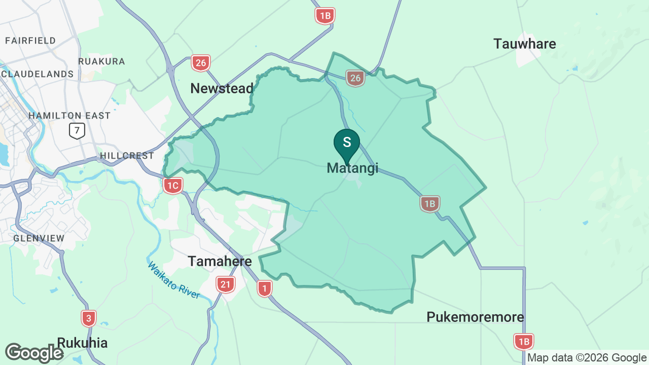 Matangi School static school zone map