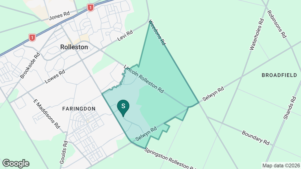 Te Rōhutu Whio static school zone map