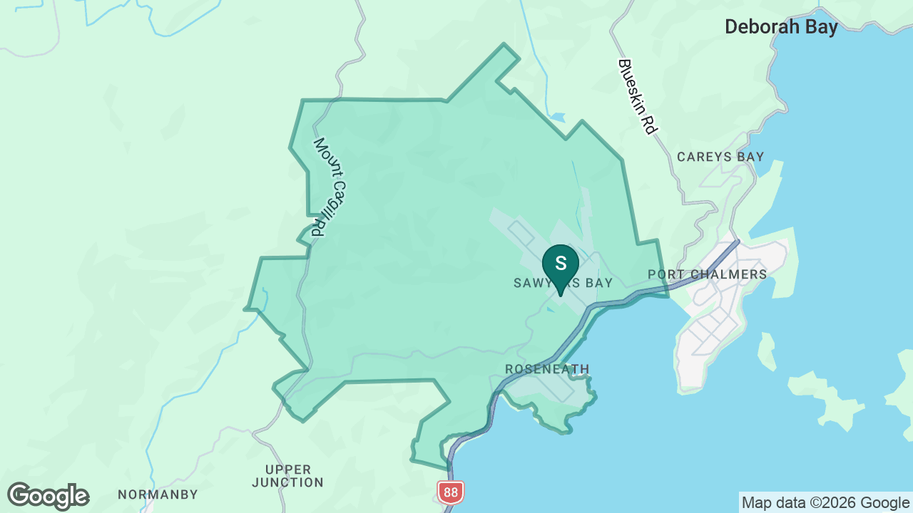 Sawyers Bay School static school zone map