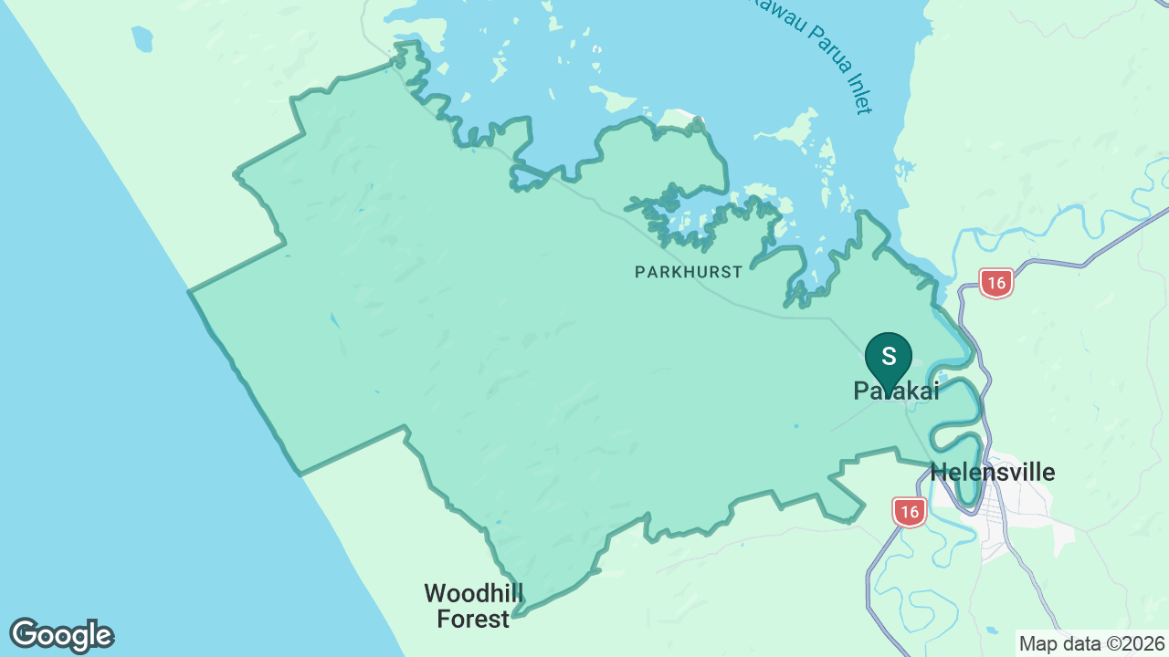 Parakai School static school zone map