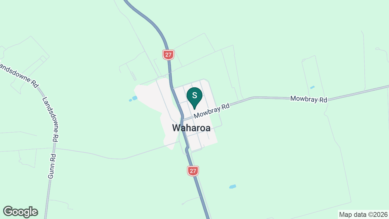 Te Kura o Waharoa static school zone map