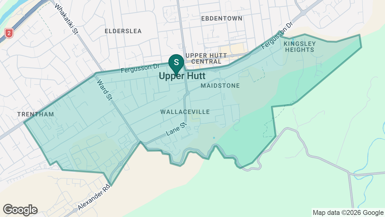 Upper Hutt School static school zone map