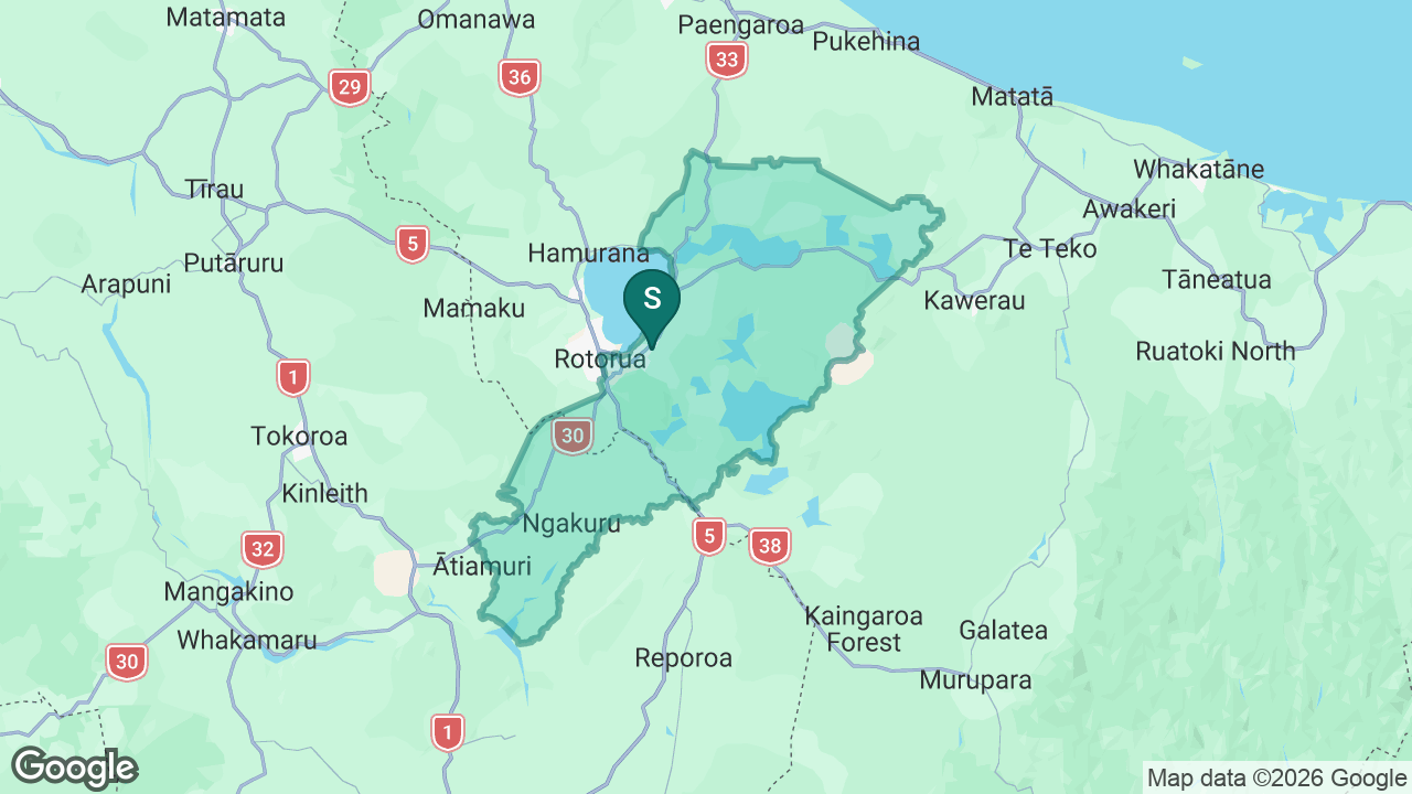 Rotorua Lakes High School static school zone map