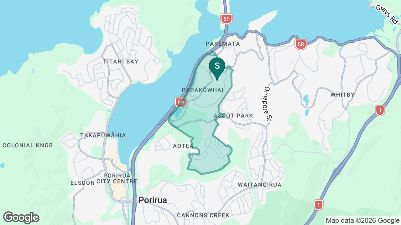 Papakowhai School static school zone map
