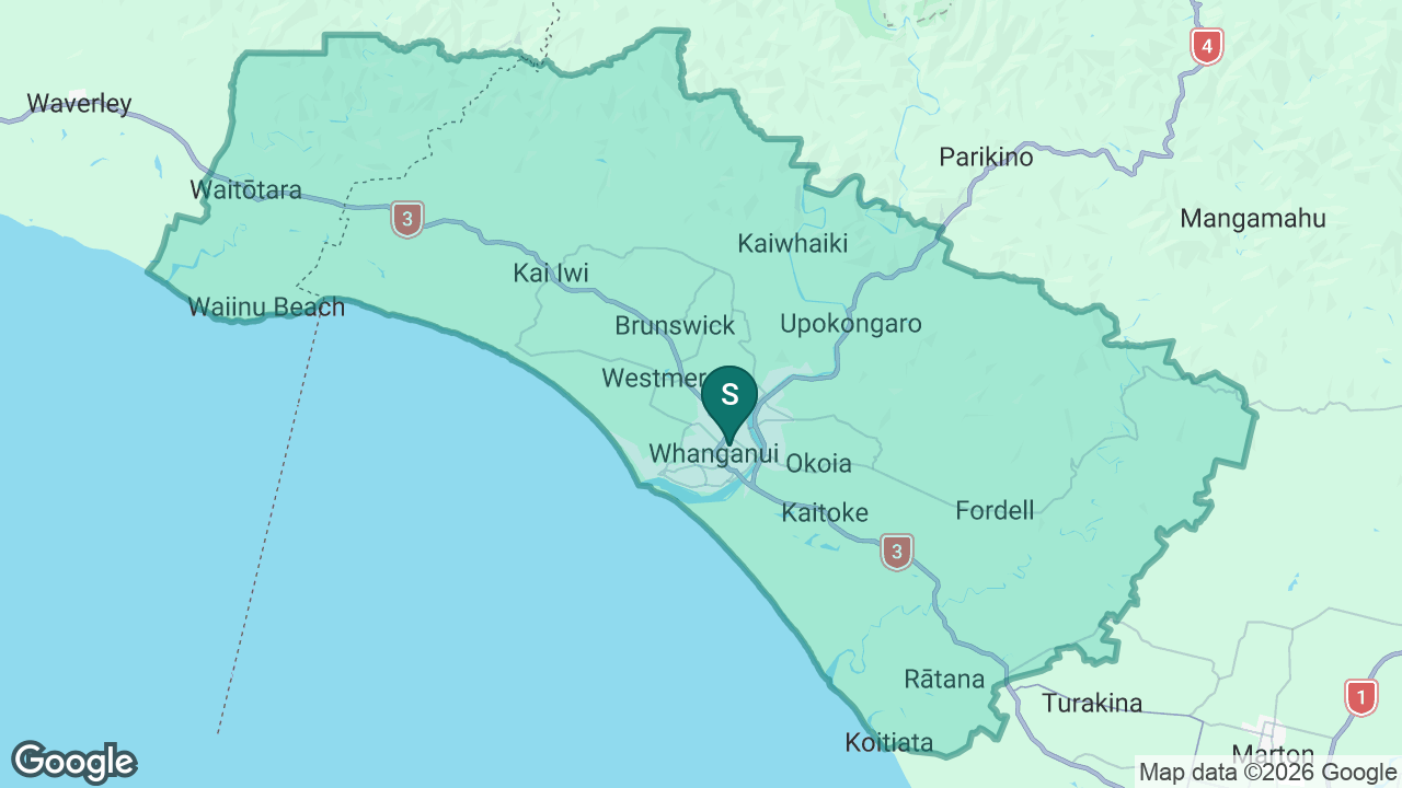 Whanganui Collegiate School static school zone map