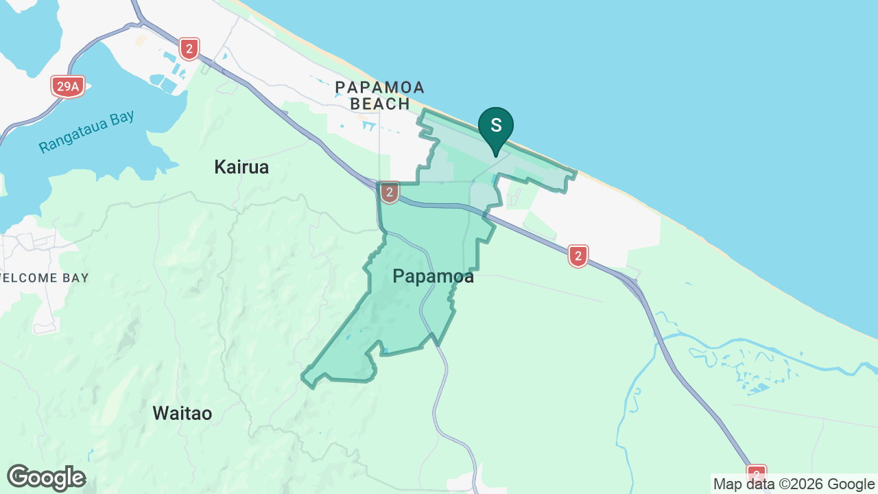 Pāpāmoa Primary School static school zone map