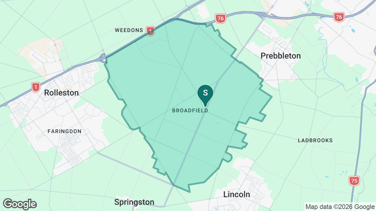 Broadfield School static school zone map