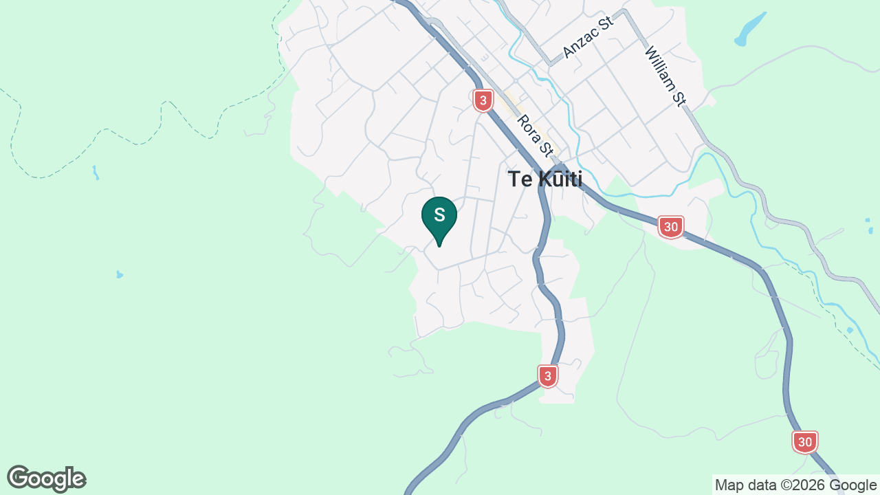 Pukenui School (Te Kuiti) static school zone map