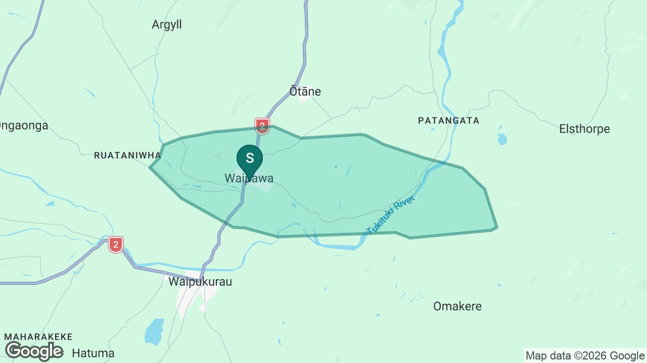 Waipawa School static school zone map